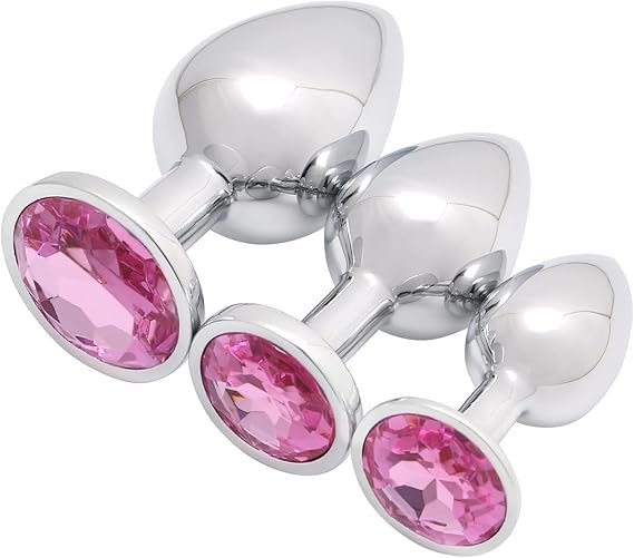 Jeweled Metal Anal Plug - Smooth Solid Design