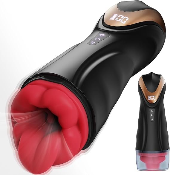 Dual-Motor Lip & Tongue Male Oral Masturbator