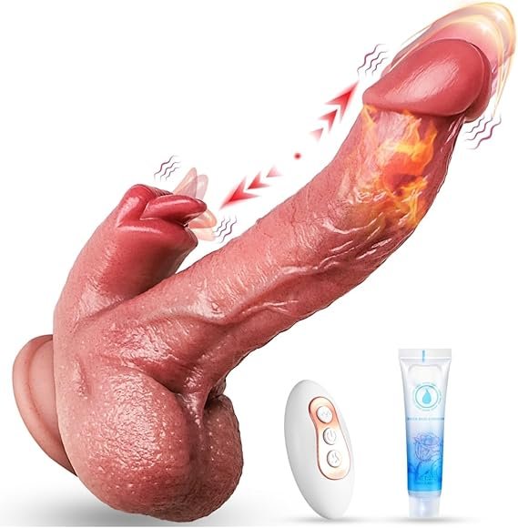 Dildo Vibrator Sex Toys-9'' Realistic Dildo with 7 Vibrating