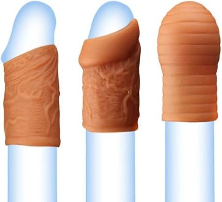 Foreskin Sleeve Cock Toy Realistic Textured Cock Enlarger for Men Delay Ejaculation