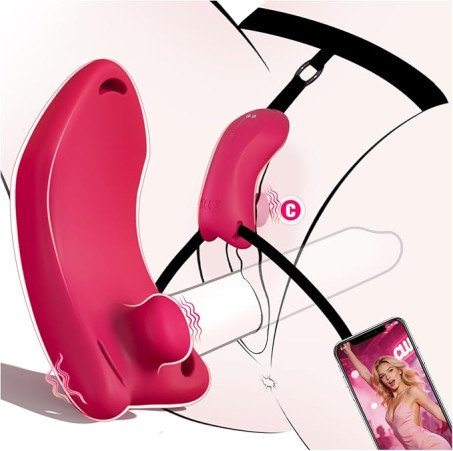 App-Controlled Dual Stimulation Wearable Clitoral & G-Spot Vibrator with Remote Control