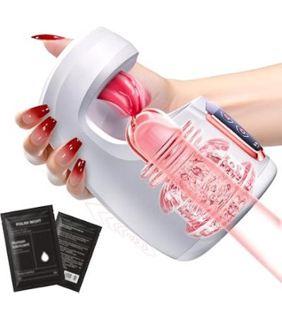 Dual-Motor Interactive Oral Male Masturbator & Trainer