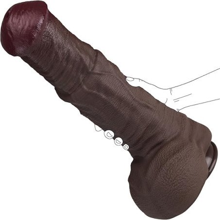 14.6 Inch Huge Thick Black Horse Dildo