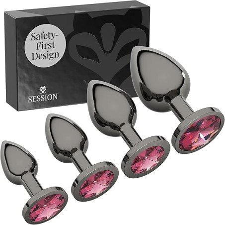 Metal Anal Plug Set - 4-Piece Progressive Weighted Kit