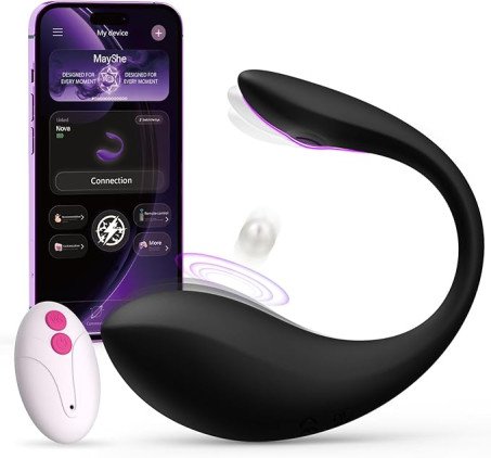 App-Controlled Dual-Ended Wearable Vibrator with Remote Control & Multi-Function Stimulation Modes