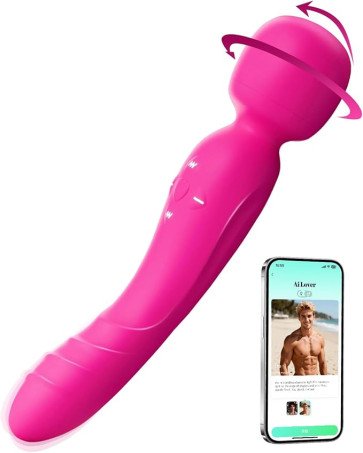 APP Remote Dual Motor Wand Vibrator G-Spot Massager Sex Toy