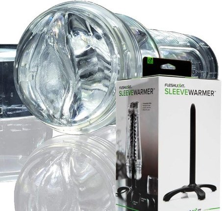 Fleshlight Ice Lady Bundle | Includes Clear Fleshlight and USB Powered Sleeve Warmer