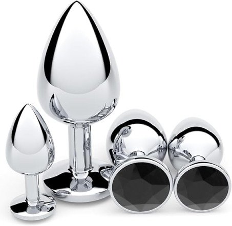 Stainless Steel Anal Plug Training Set - Multi-Size