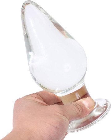 Huge Head Glass Butt Plug