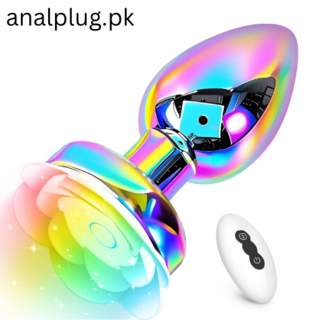 Colorful Metal Anal Plug Vibrator Adult Sex Toy Remote Control Butt Plug