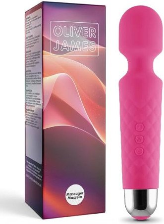 Quiet & Powerful Rechargeable Waterproof Silicone Body Massage Wand